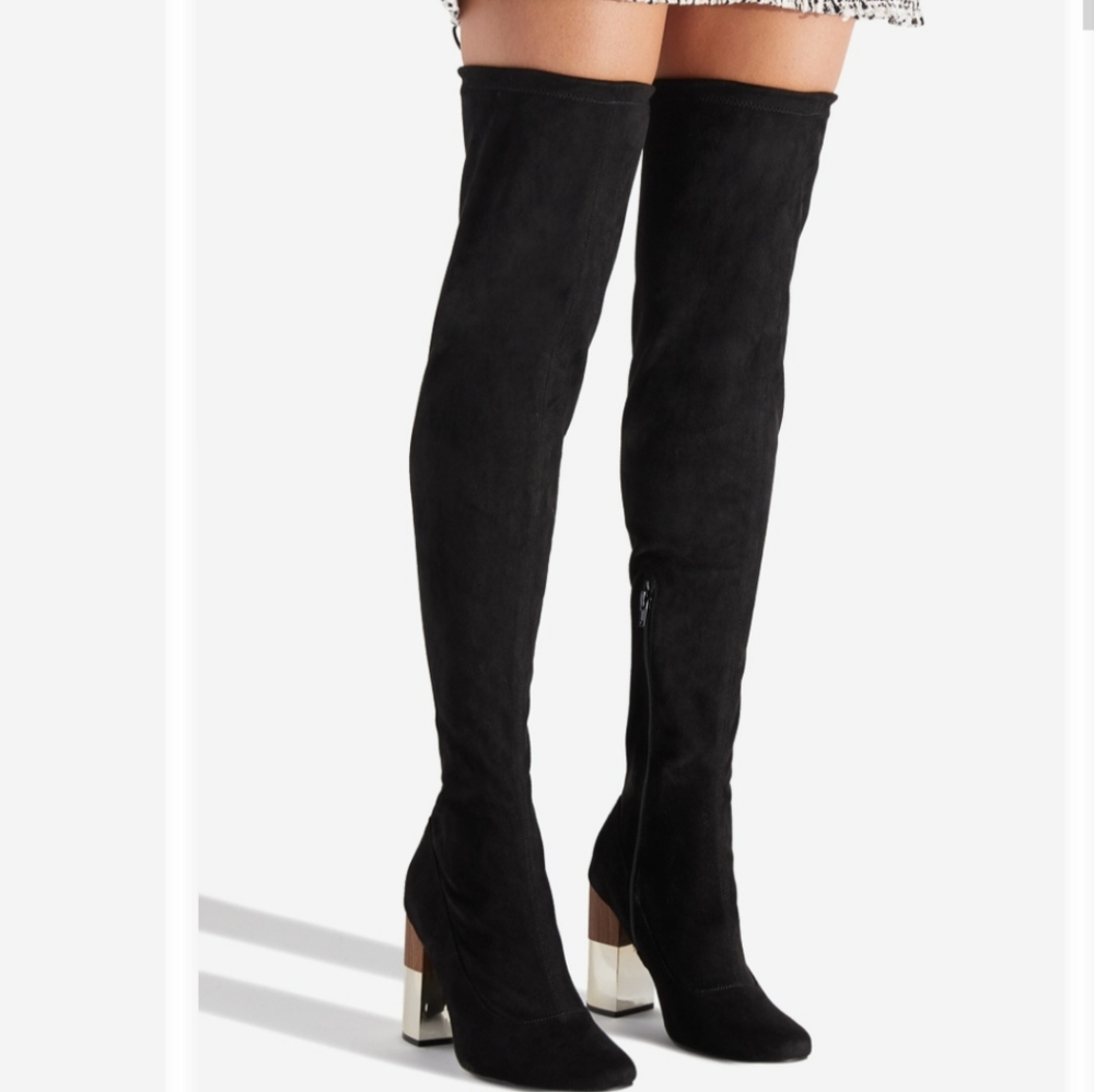 Heeled Black Boots FHAE size 7.5